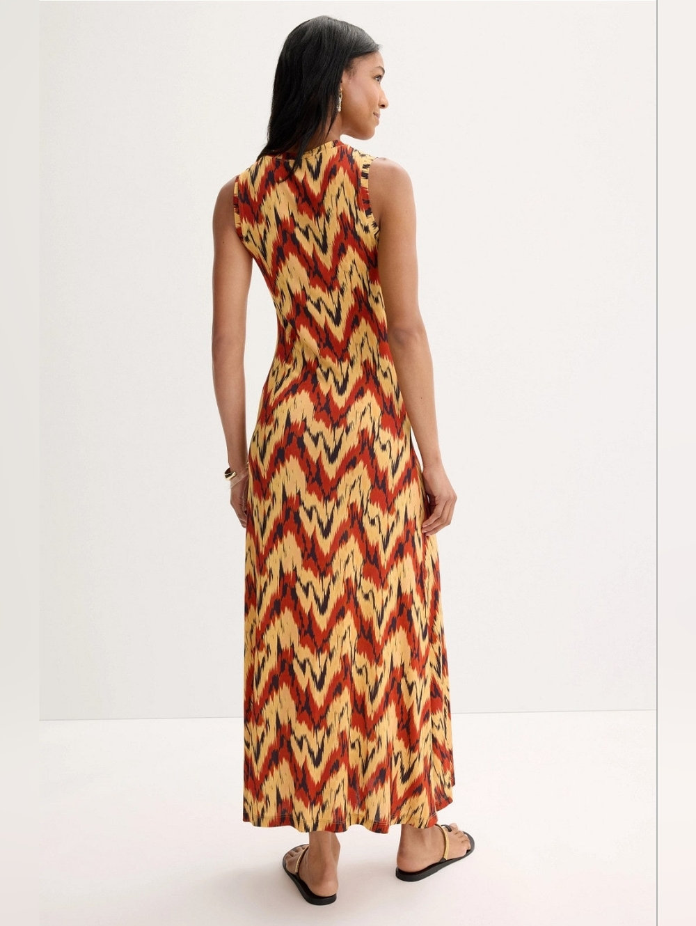 Ulla Johnson Orla Midi Dress Abstract Ikat Print Sleeveless Size S - Picture 2 of 5